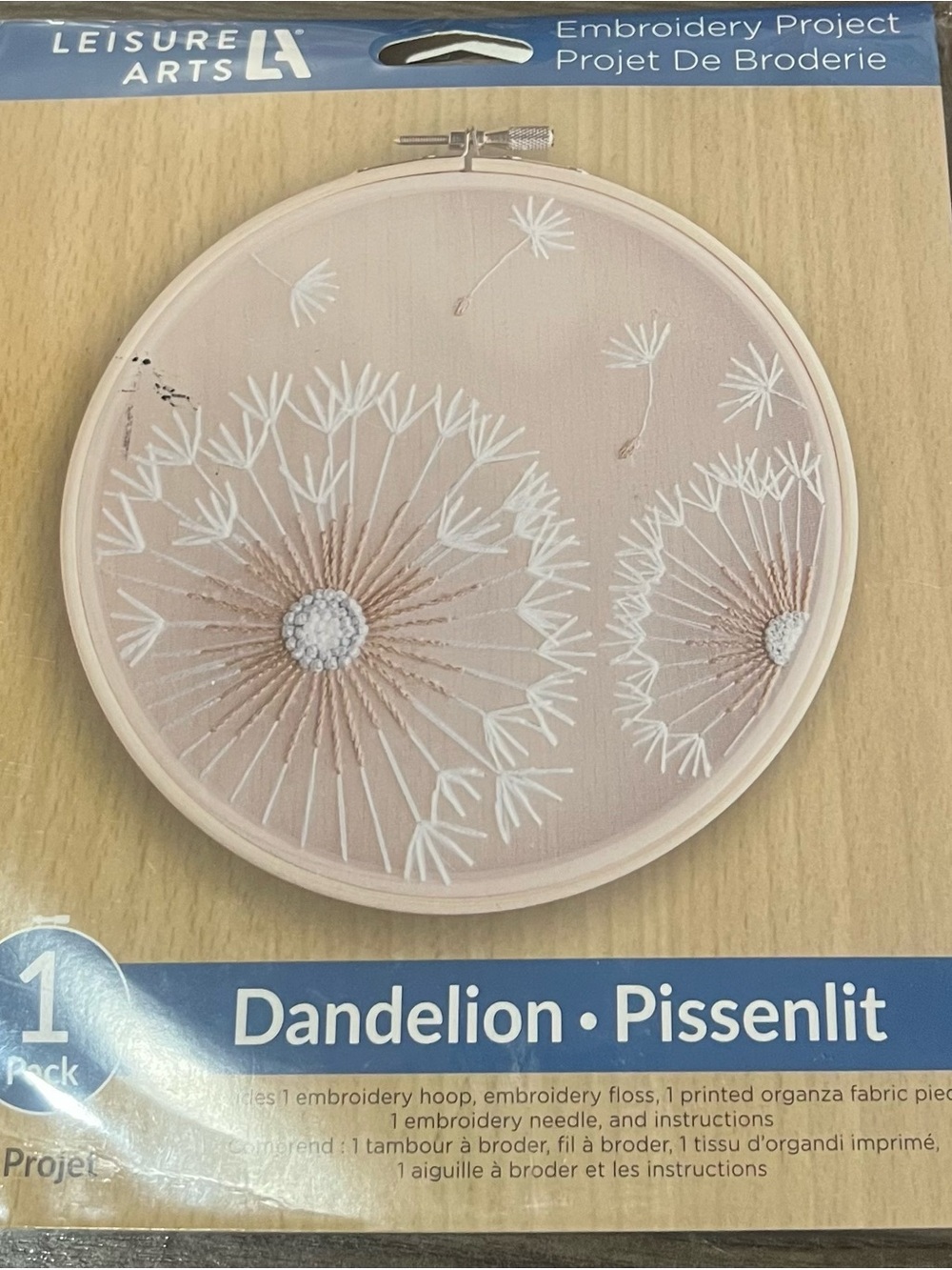 Leisure Arts "Dandelion" Embroidery Project DIY